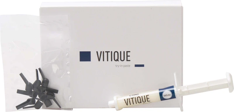 Vitique  Spritze  3,9 g Try-In-Paste white, 10 Veneer-Tips