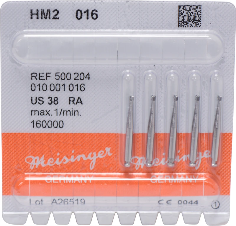 HM-Bohrer 2  Packung  5 Stück RA, Figur 010, 1,5 mm, ISO 016