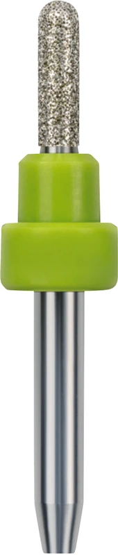 CAD\CAM Diamant Schleifer  Stück  diamantiert, grün, Schaft-Ø 3 mm, Figur ZGB2-125DS, Kopflänge: 8 mm, ISO 025