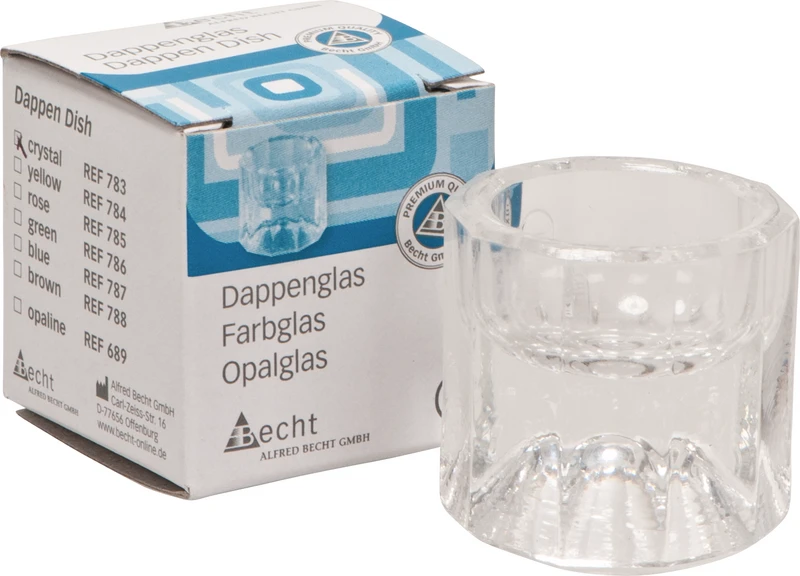 Dappengläser aus Buntglas  Stück  klar