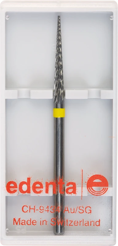 HM-Fräser Schliff 30  Stück  Kreuzverzahnung, gelb superfein, HP, Figur 187, 17 mm, ISO 023