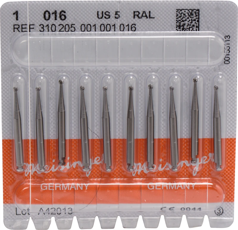 Stahlbohrer 1  Packung  10 Stück RA L, Figur 001, ISO 016