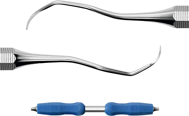 Gracey-Küretten  Stück  Nr. 13\14, Griff blau