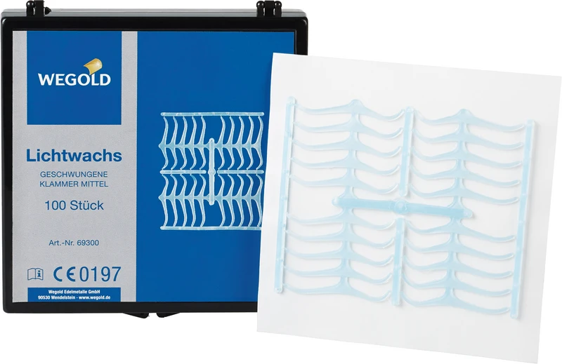 Lichtwachs-Profile  Packung  100 geschwungene Klammern mittel