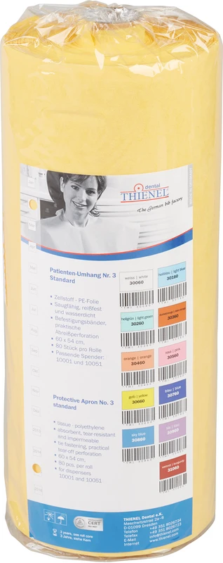Patientenumhang Nr. 3  Rolle  80 Stück gelb, 60 x 54 cm