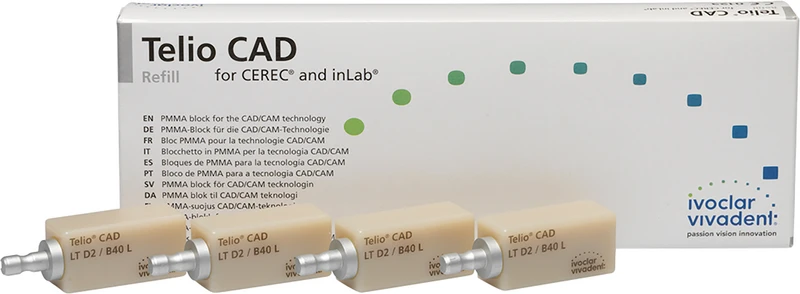 Telio® CAD  Packung  9 Stück Größe B40L, D2 LT