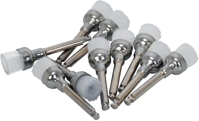 Becht4 Prophy Kelchbürsten   Box  100 Stück weiß hart, mit Nylonbesatz, RA