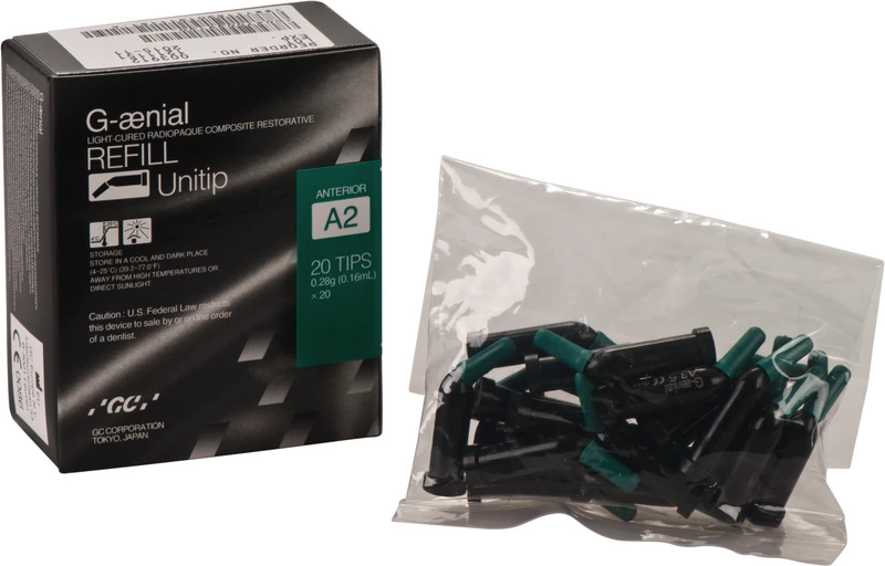 GC G-ænial®  Packung  20 x 0,28 g Unitip Anterior A2