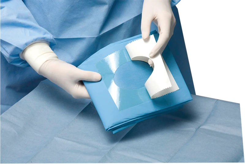 OP Abdecktuch mit verklebbarer Öffnung  Packung  75 Stück 50 x 75 cm