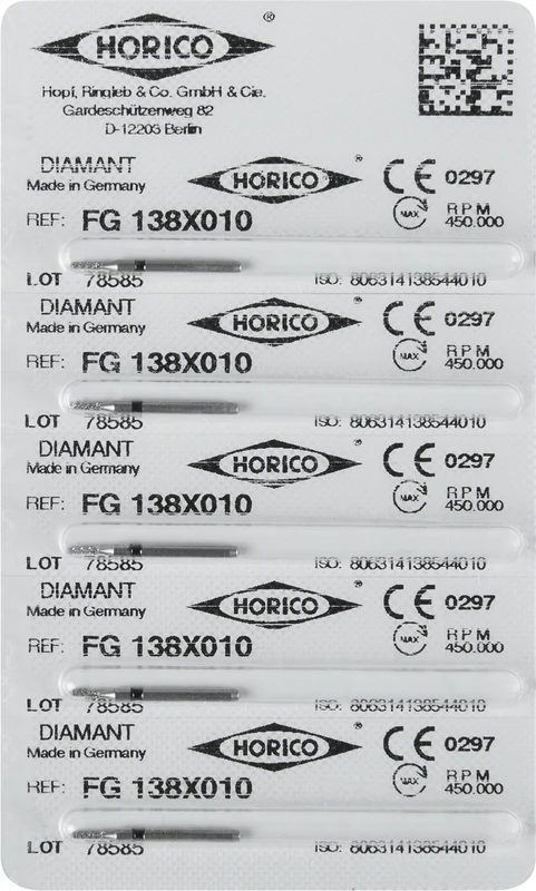 Diamantschleifer 251  Packung  5 Stück FG, Figur 251, 11,5 mm, ISO 012