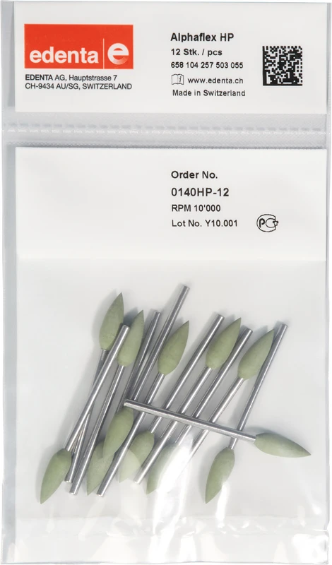 Alphaflex  Packung  12 Stück grün, HP, Figur 257, 16,3 mm, ISO 055