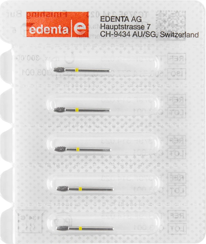 HM-Finierer TC379  Packung  5 Stück gelb, 20 Schneiden, FG, Figur 277 Eiform, 4,2 mm, ISO 023