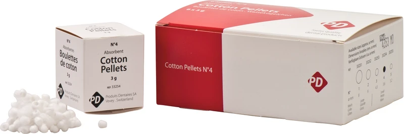 PD Wattekügelchen  Packung  6 x 3 g Ø 3,6 mm, Größe 4