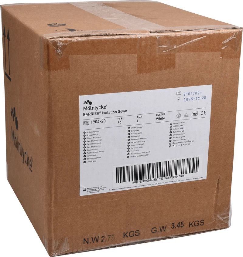 Schutzmantel unsteril  Packung  50 Stück weiß, L, 114 cm