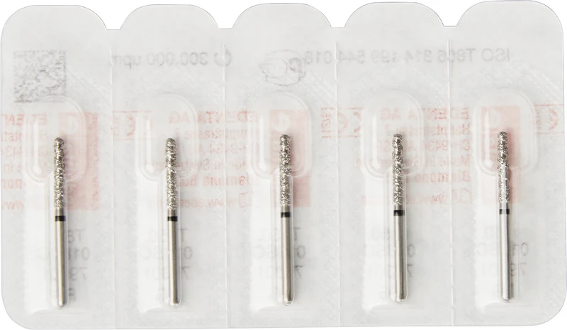 Turbo Diamanten T850  Packung  5 Stück schwarz supergrob, FG, Figur 199 Konus rund, 10 mm, ISO 018