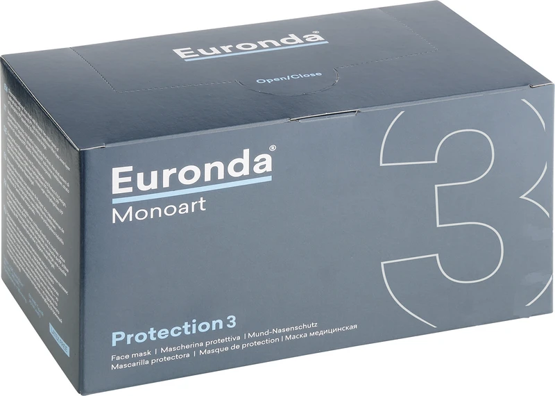 Monoart® Mundschutz Protection 3  Box  50 Stück mit Gummizug, grün