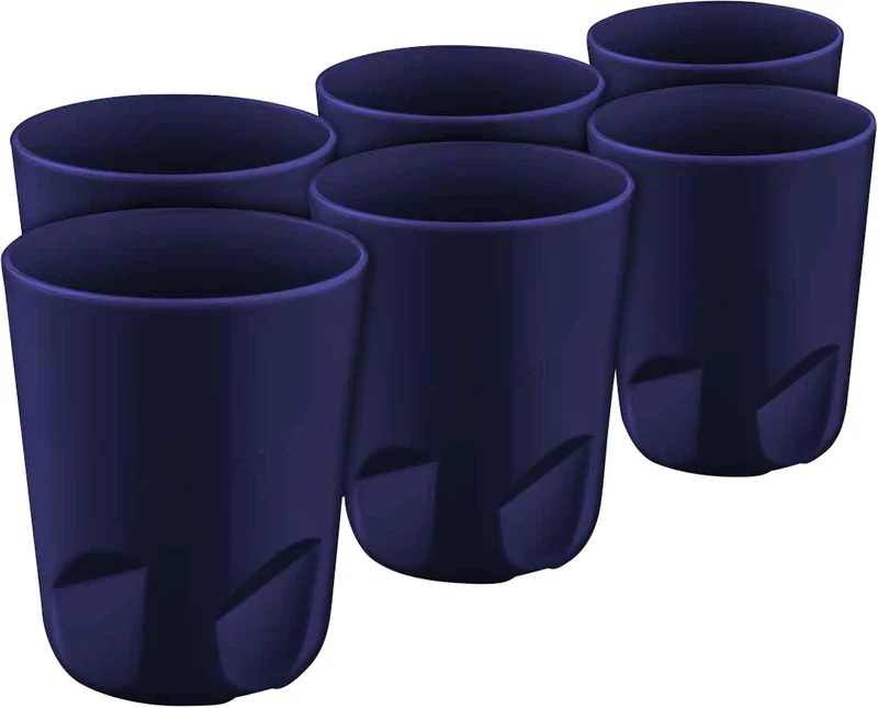 Mehrweg Mundspülbecher  Packung  6 Stück dunkelblau