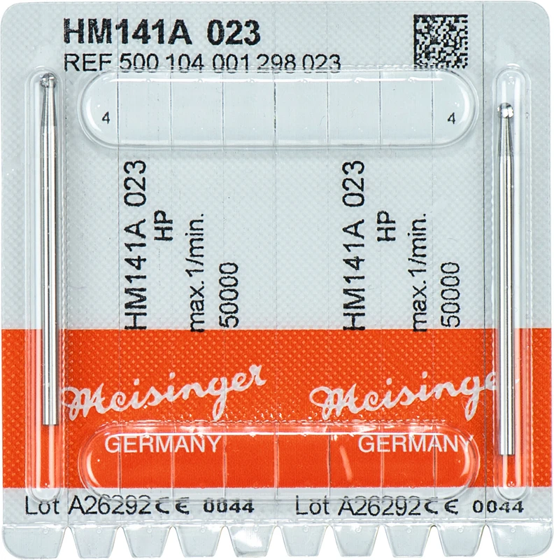 Chirurgie Fräser HM 141  Packung  2 Stück Querhiebverzahnt HP, Figur 001, ISO 023