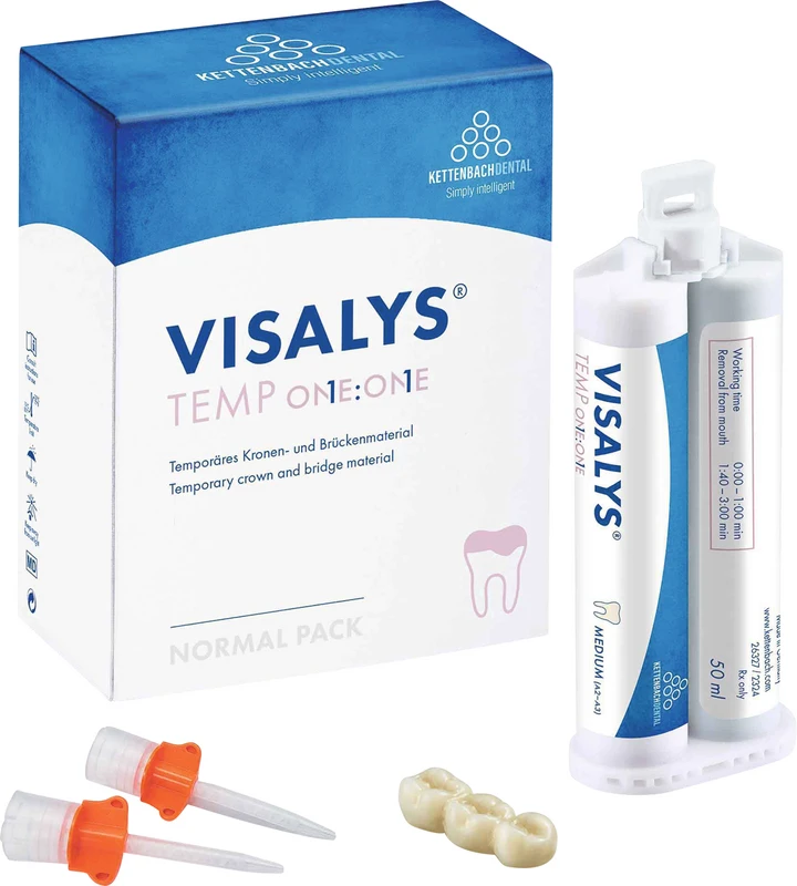 VISALYS® Temp One:One   Packung  50 ml Kartusche bleach