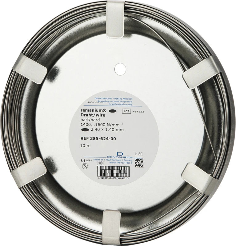 remanium® Draht  Rolle  oval, hart, Ø 2,40 x 1,40 mm