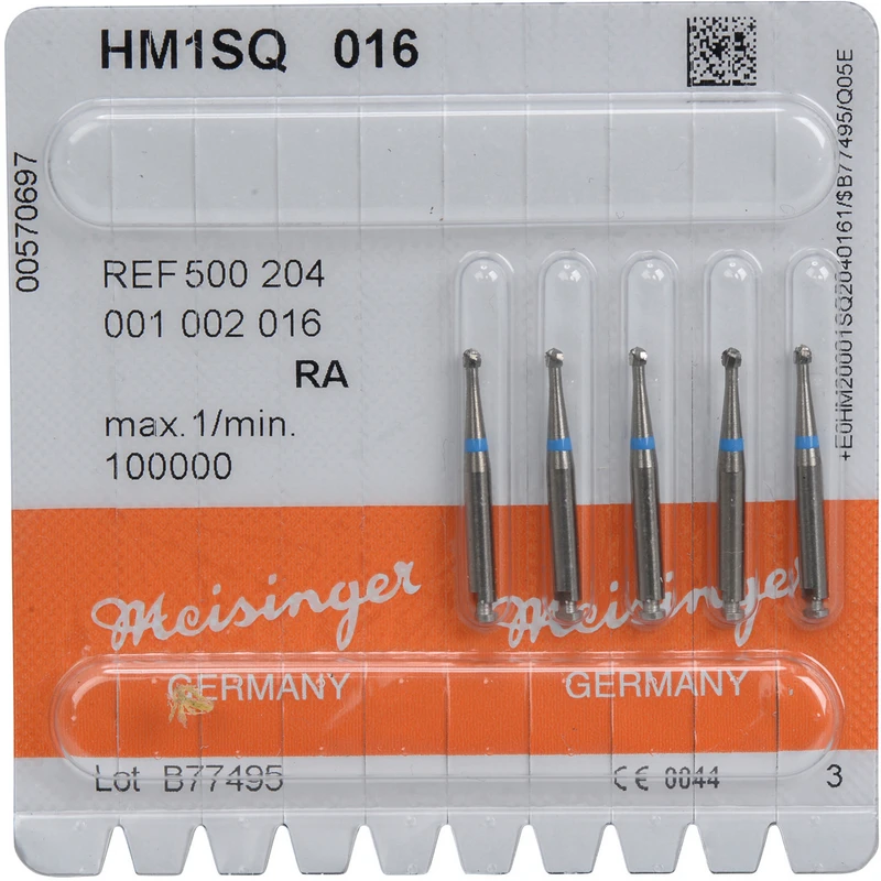 HM-Bohrer 1SQ  Packung  5 Stück schnittfr. Verz. Querhieb, RA, blau, Figur 001, ISO 016
