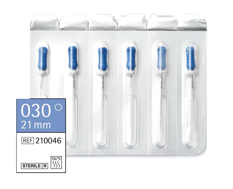 Omni Hedstroemfeilen steril  Packung  6 Stück steril, 21 mm, ISO 030