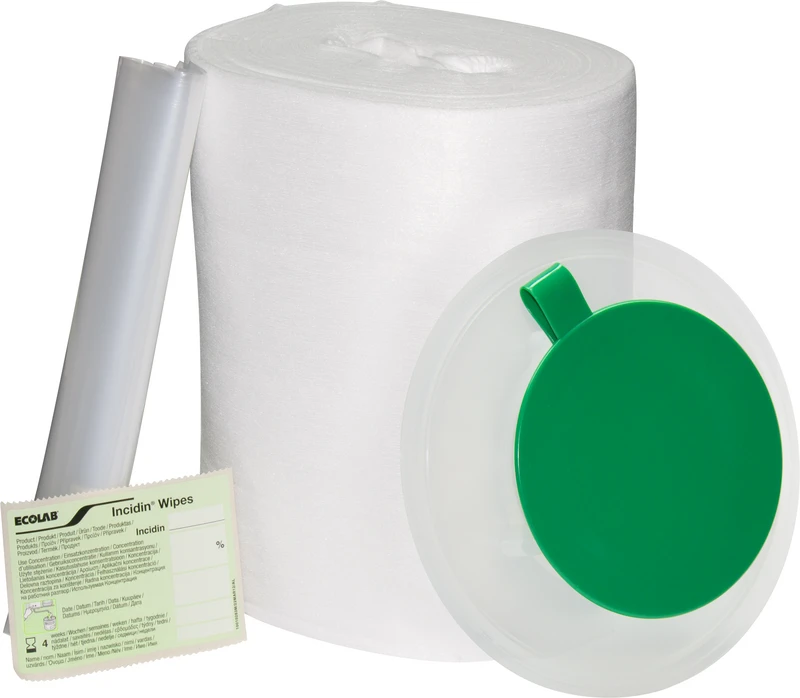 Incidin Premium Wipes HygPack   Karton  6 Tuchrollen, 1 Folienbeutel, 1 Deckel grün 