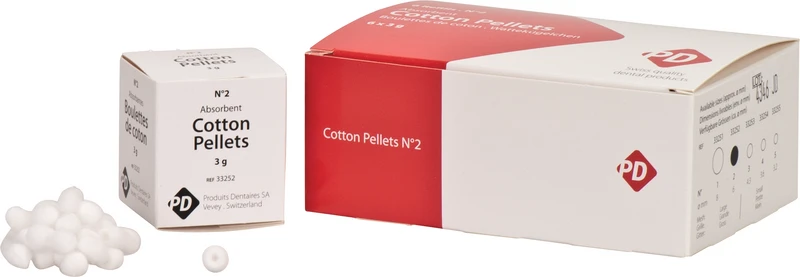 PD Wattekügelchen  Packung  6 x 3 g Ø 6 mm, Größe 2