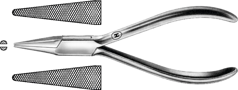 Flachspitzzange nach Marburg  Stück  HSL 477-14, 140 mm, gerieft