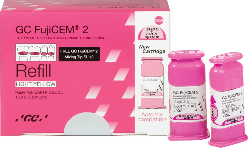 GC FujiCEM® 2 SL  Refill Packung  2 x 7,2 ml Kartuschen SL, 1 Mixing Pad N° 22