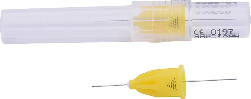 MIRAJECT® Injektionskanülen  Packung  100 Stück gelb, Ø 0,3 mm, G30 40\10 x-kurz (für die intraligamentäre Anästhesie)