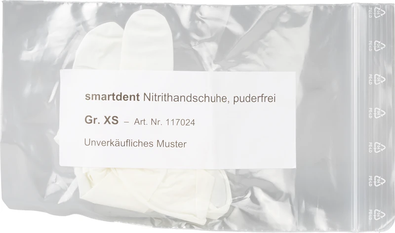 smart Nitrilhandschuhe Soft  Muster  1 Paar puderfrei, weiß, XS