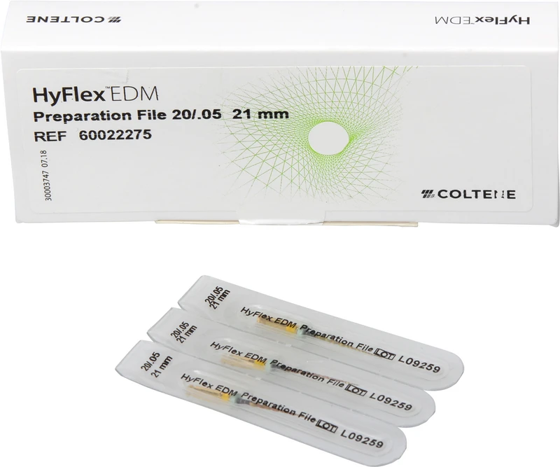 HyFlex EDM NiTi-Feilen  Packung  3 Prep Feilen 21 mm, Taper.05 ISO 020