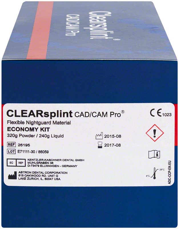 astron® Clearsplint® CAD\CAM Pro  Großpackung  320 g Pulver, 240 g Flüssigkeit