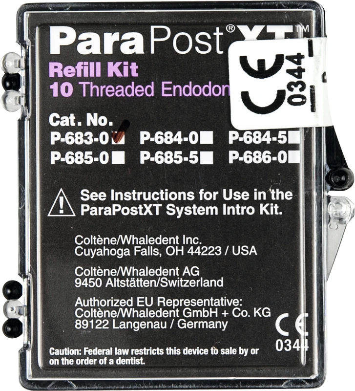 ParaPost® XT Titanstifte  Nachfüllpackung  10 Stück Ø 0,9 mm, braun