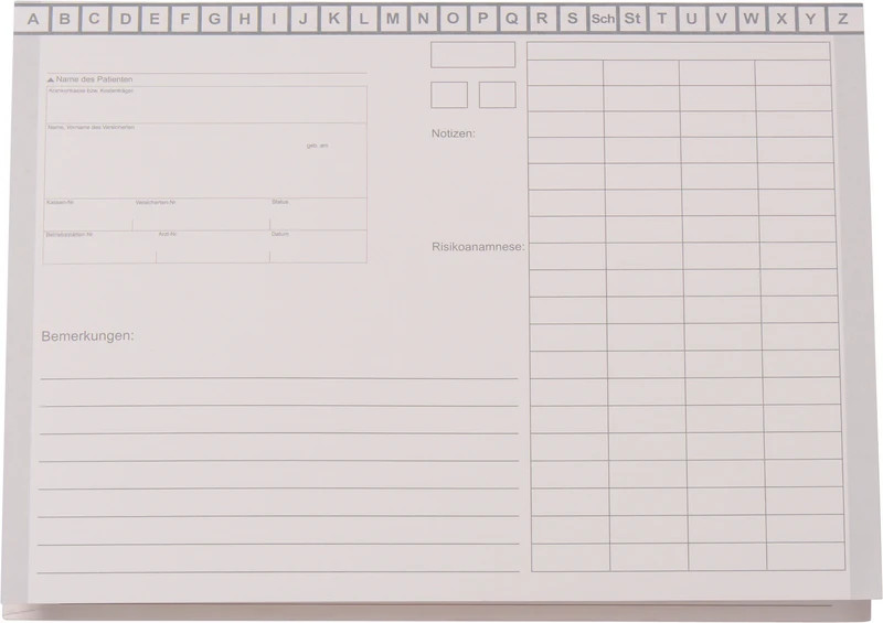 Karteimappe A5 \ Medico  Packung  100 Stück weiß