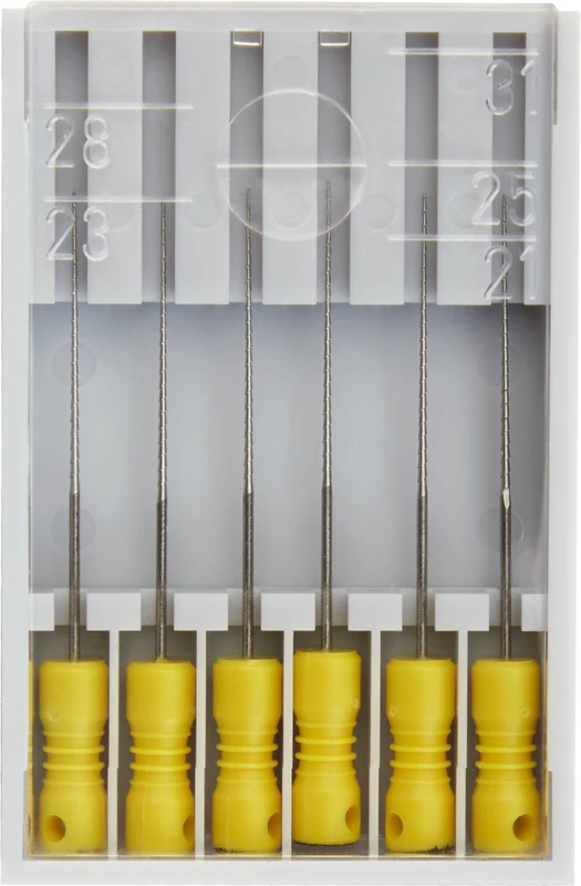 Hedströmfeilen 174  Packung  6 Stück gelb, 25 mm ISO 020