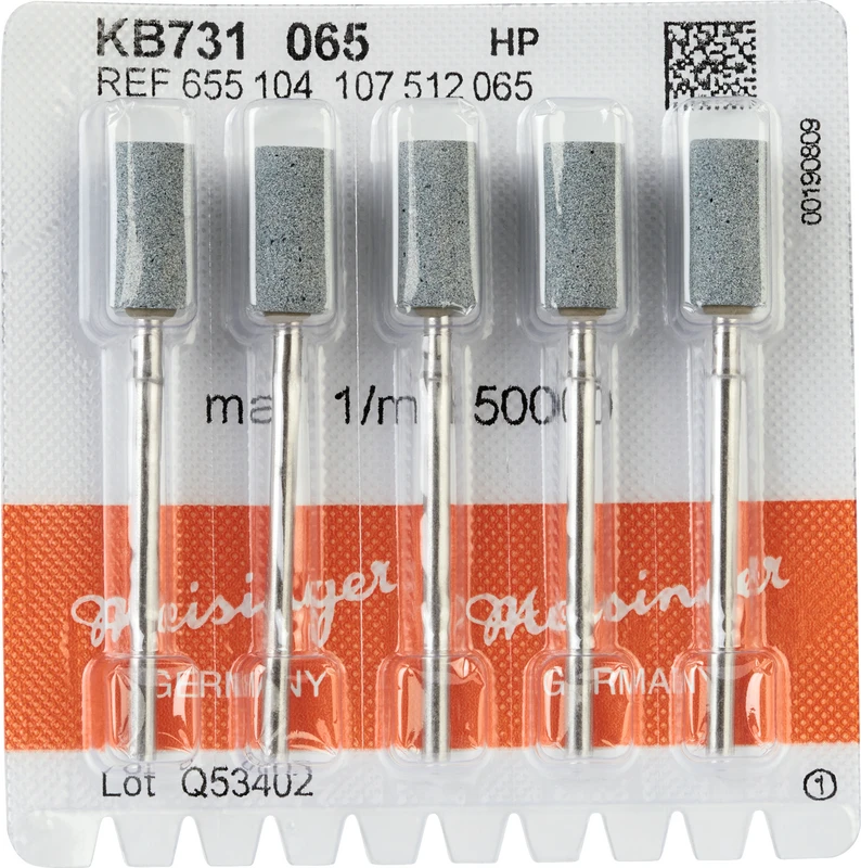 Keramische Schleifer KB731  Packung  5 Stück grün fein, HP, Figur 107, 13 mm, ISO 065