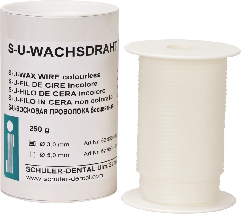S-U-WACHSDRAHT extra weich  Rolle  250 g farblos, Ø 3 mm, extra weich