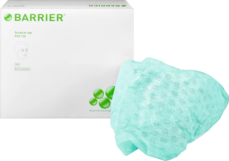 BARRIER® OP-Haube Top   Packung  8 x 120 Stück grün