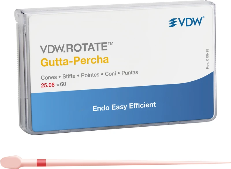 VDW.ROTATE Gutta-Percha  Packung  60 Stück Taper.06 ISO 025