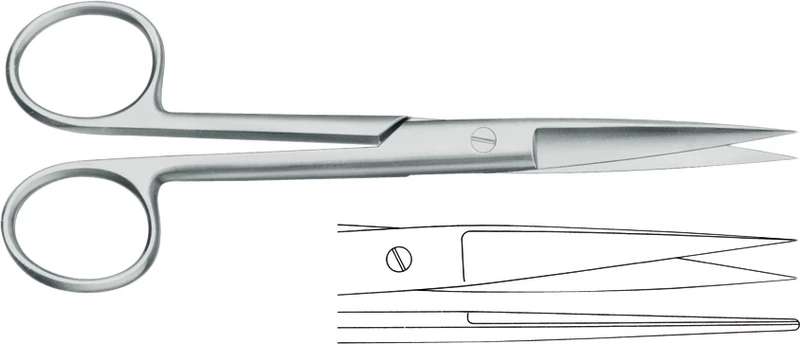 Chirurgische Schere  Stück  11-104-16-07, 165 mm, spitz