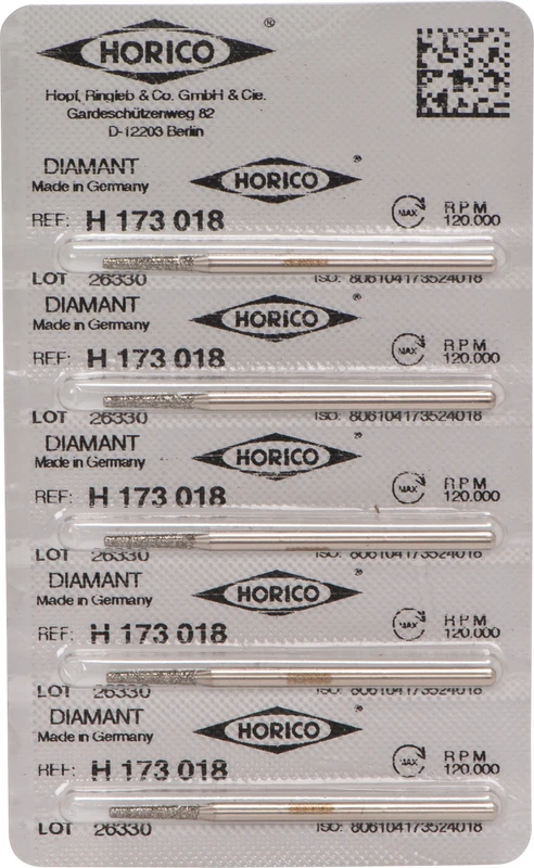 Diamantschleifer H 173      Packung  5 Stück HP, Figur 173, 10 mm, ISO 018