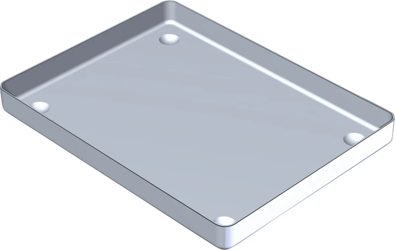 ALUMINIUM TRAY  Stück  Tray silber 18 x 14 cm