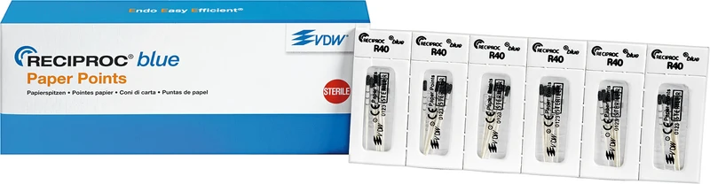 RECIPROC® blue Papierspitzen  Packung  180 Stück ISO 040