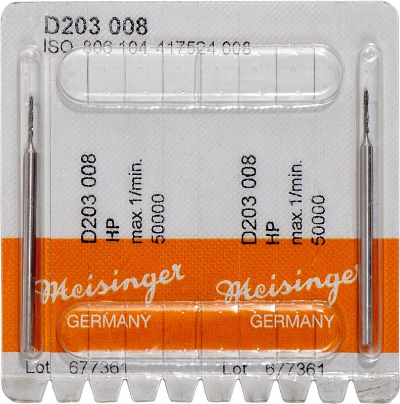 Diamanten D203  Packung  2 Stück blau mittel, HP, Figur 417, 7 mm, ISO 008