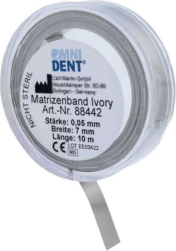 Omni Matrizenband  Rolle  10 m, Breite 7 mm, Stärke 0,05 mm