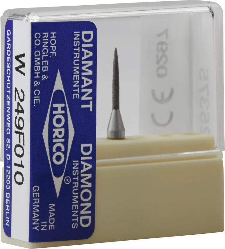 Diamantschleifer 249  Stück  gelb x-fein, RA, Figur 249, 8 mm, ISO 010