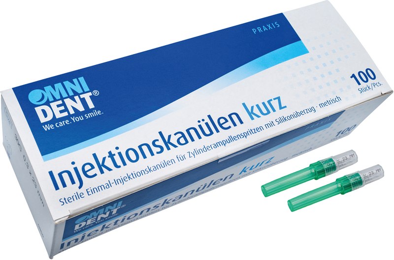 Injektionskanülen  Packung  100 Stück grün, Ø 0,3 x 23 mm