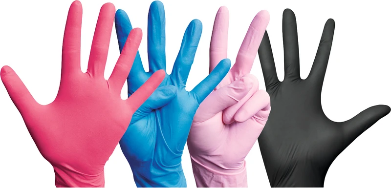 Monoart® Einmalhandschuhe Nitril  Packung  100 Stück puderfrei, schwarz, S